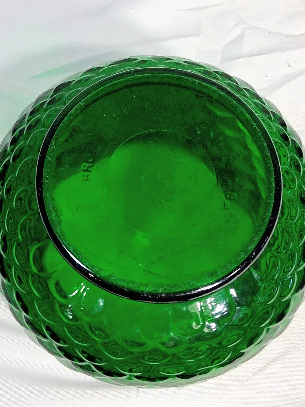 E.O. Brody Vintage 60's & 70''s Emerald Green Fish Scale Pattern Bowl/Planter